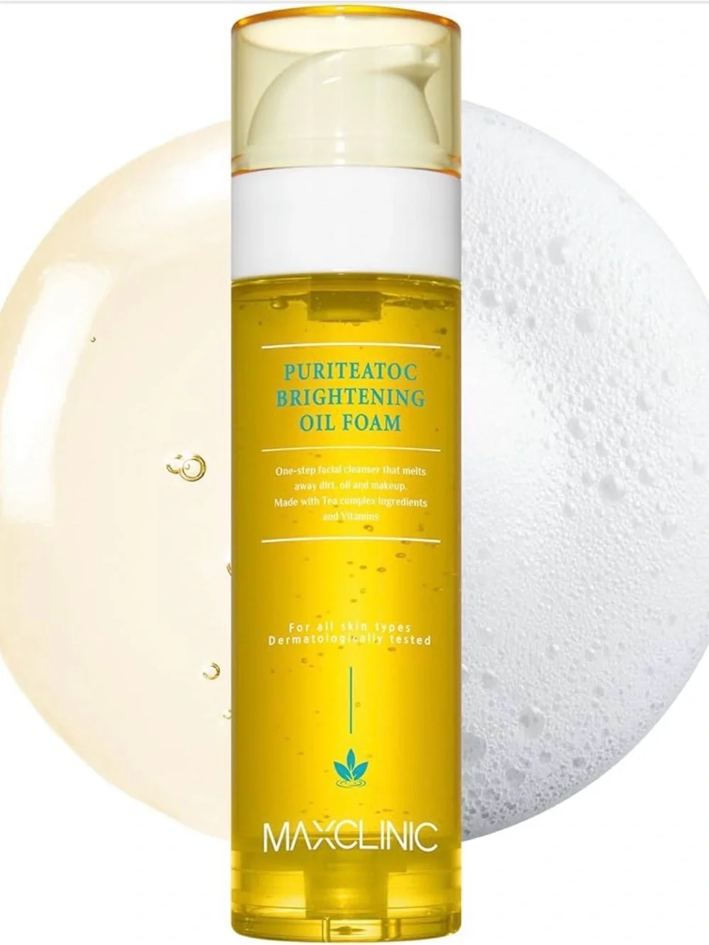 MAXCLINIC Puriteatoc Brightening Oil-to-Foam Face Cleanser Niacinamide 3.88 oz